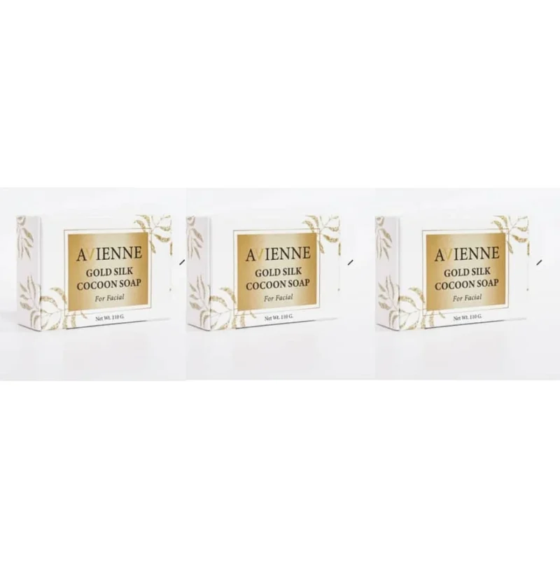 3 pcs Avienne Gold Silk Cocoon Soap